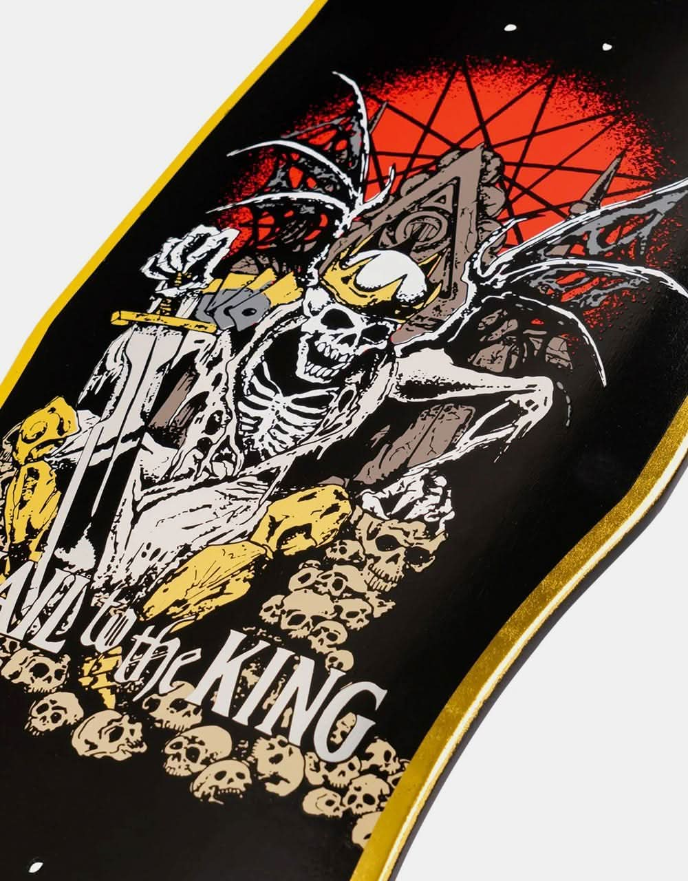 Welcome x Avenged Sevenfold Hail to the King on Dark Lord Skateboard Deck - 9.75"