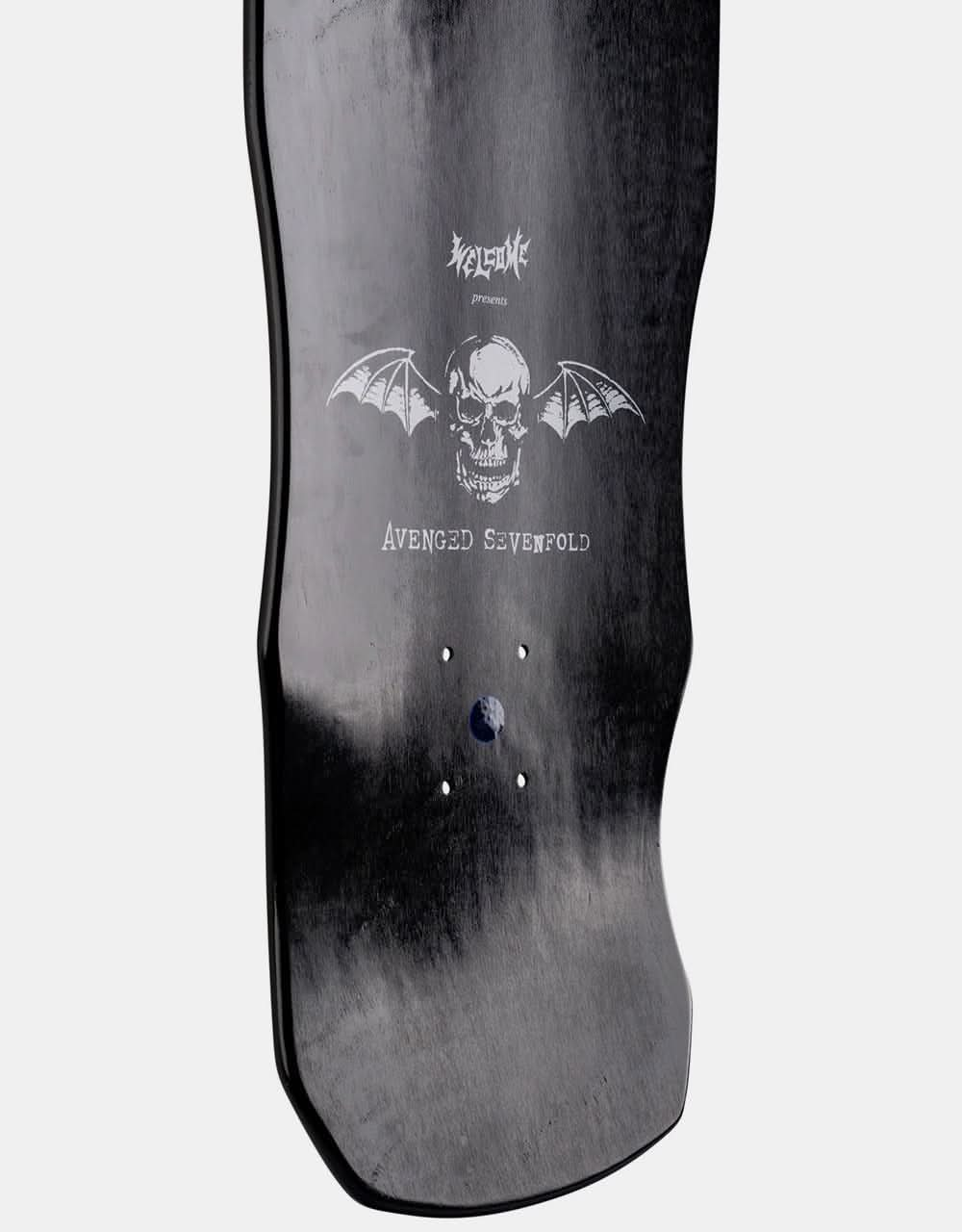 Welcome x Avenged Sevenfold Hail to the King on Dark Lord Skateboard Deck - 9.75"