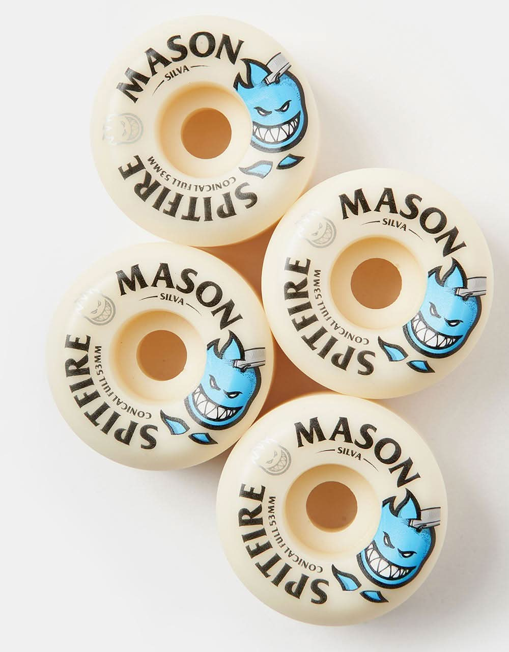 Spitfire Mason Burn Squad Formula Four Conical Full 99d Skateboard Wheels - 53mm