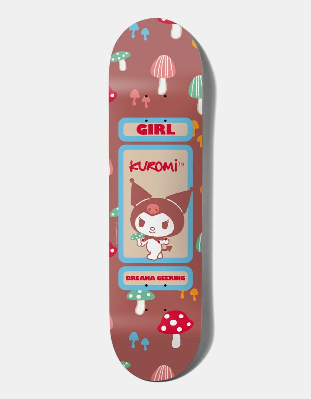 Girl x Sanrio Geering Kuromi Skateboard Deck - 8"