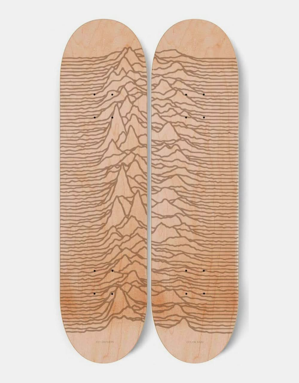 Color Bars x Joy Division Unknown Pleasures Laser Engraved 2 Deck Set - 8.25"