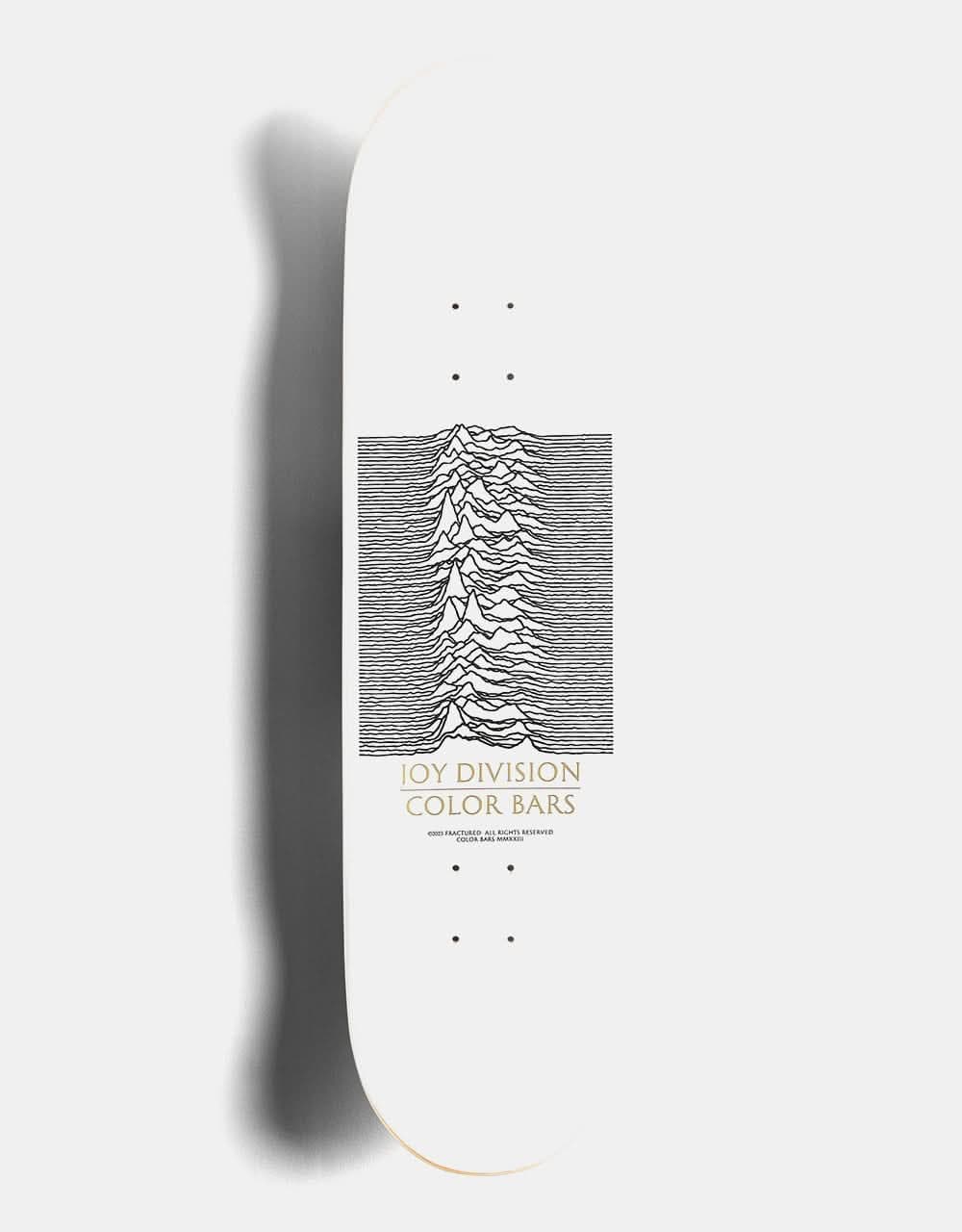 Color Bars x Joy Division Unknown Pleasures White/Gold Foil 2 Deck Set - 8.25"