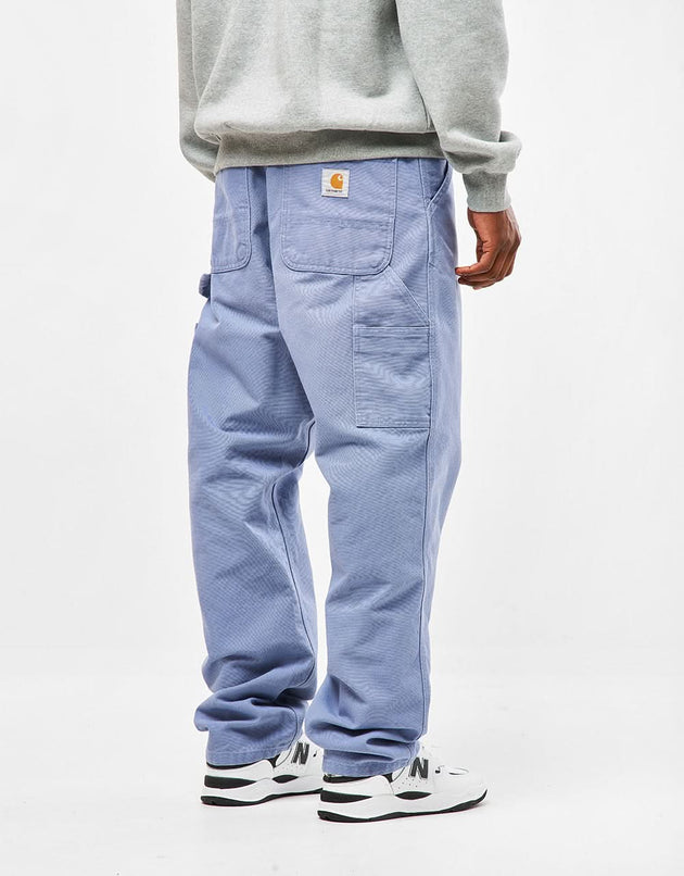 Pantaloni Carhartt WIP Single Knee - Blu Bay (Tela invecchiata)