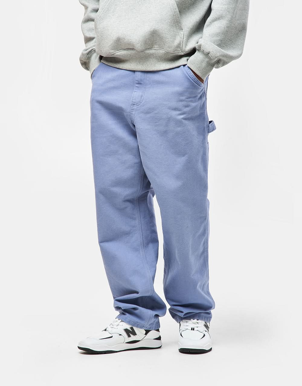 Pantalon Carhartt WIP Single Knee - Bay Blue (toile vieillie)