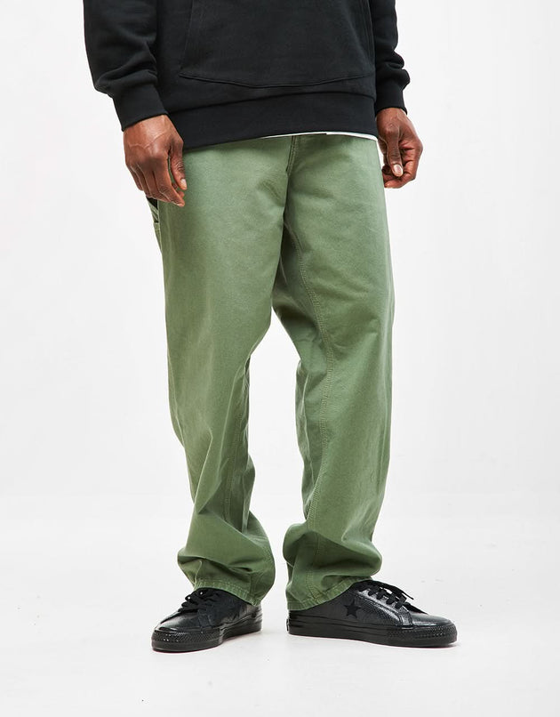 Pantalon Carhartt WIP Single Knee - Park (teint en vêtement)