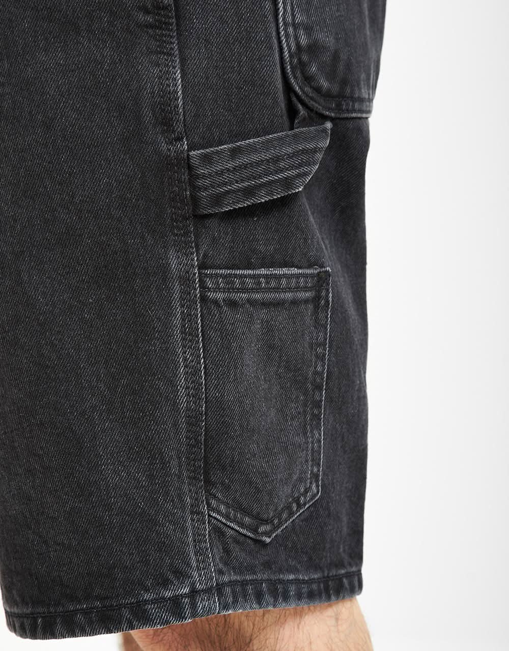 Carhartt WIP Single Knee Short - Black (Stone Washed)