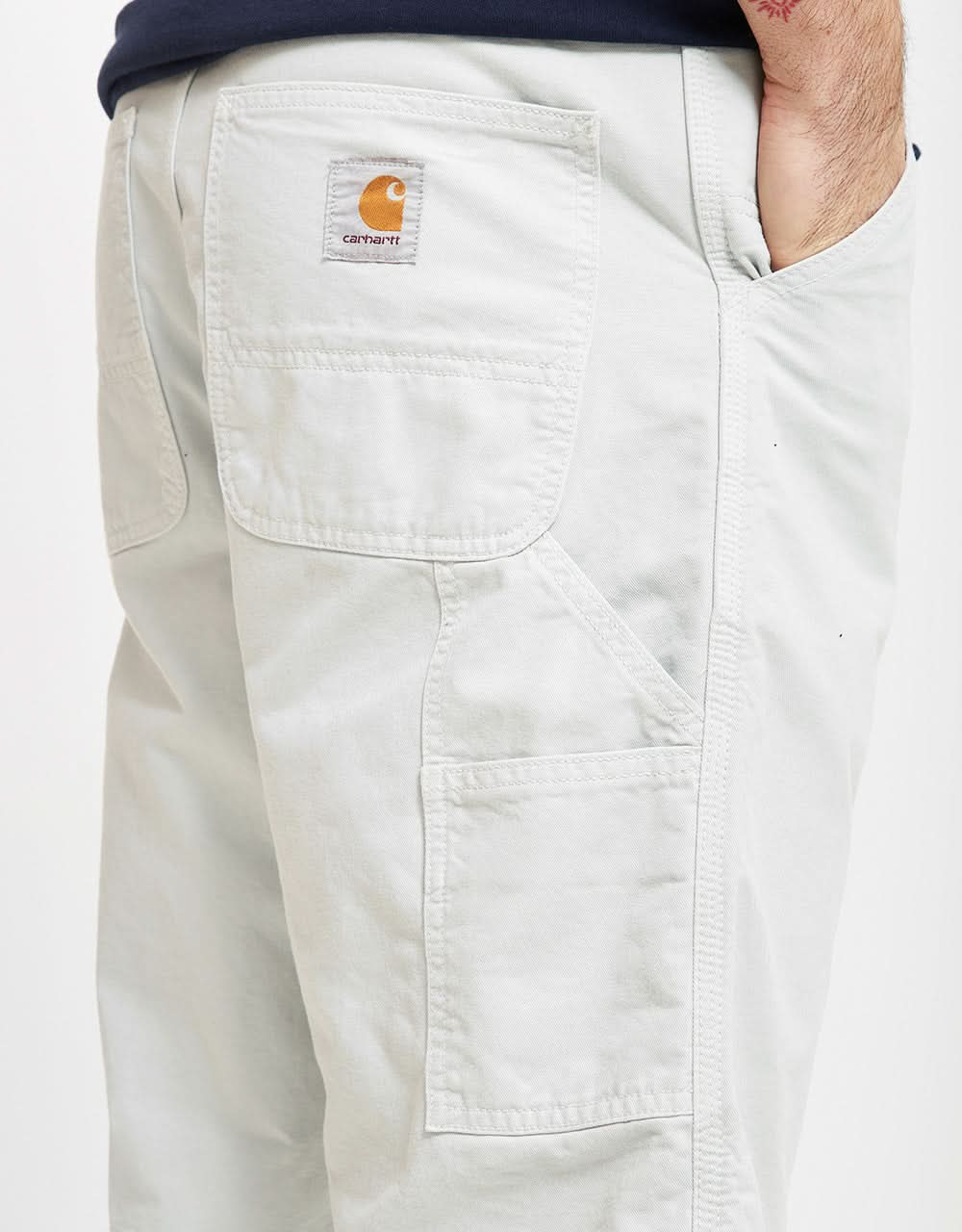 Carhartt WIP Single Knee Short - Sonic Silver (Garment Dyed)