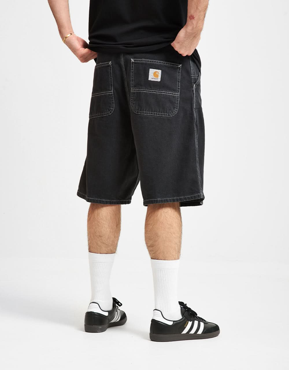 Carhartt WIP Landon Short - Black (Rinsed)