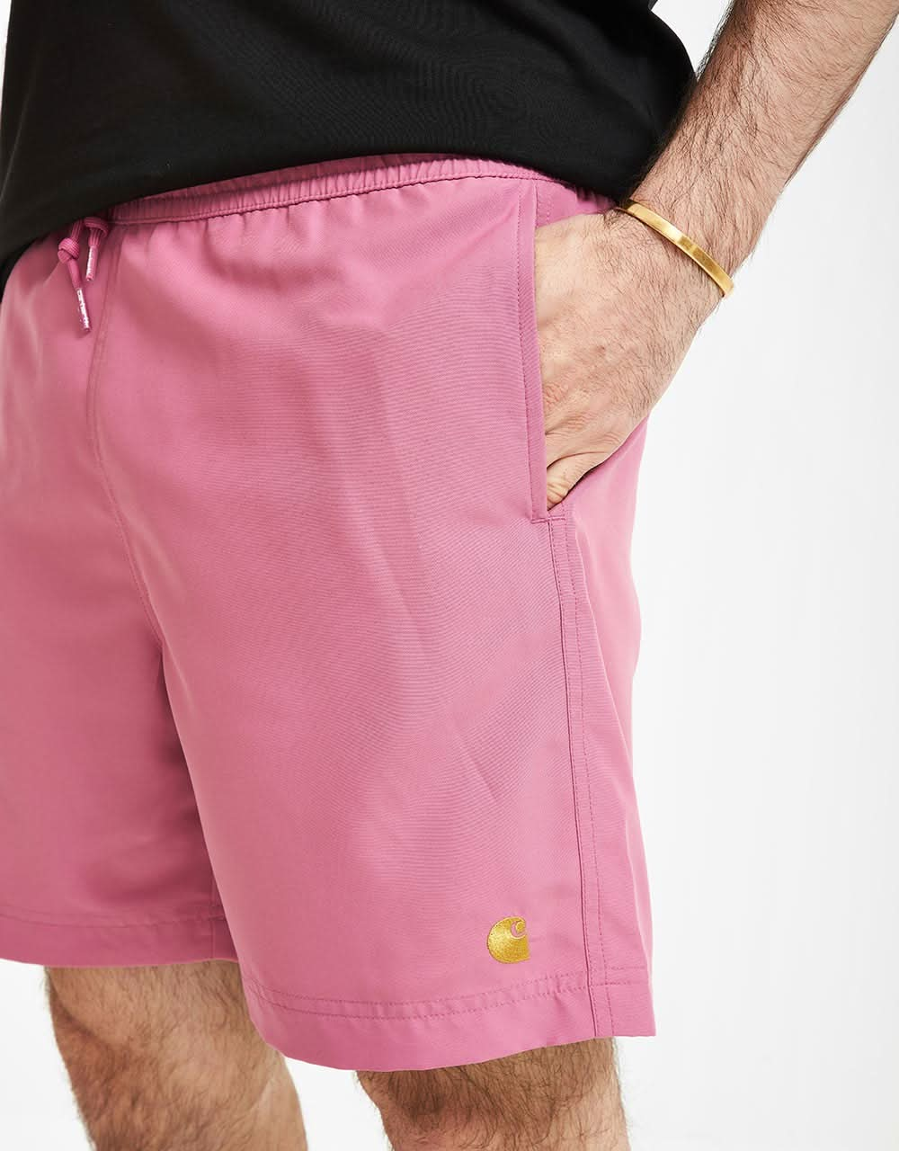 Carhartt WIP Chase Swim Trunk - Magenta/Gold