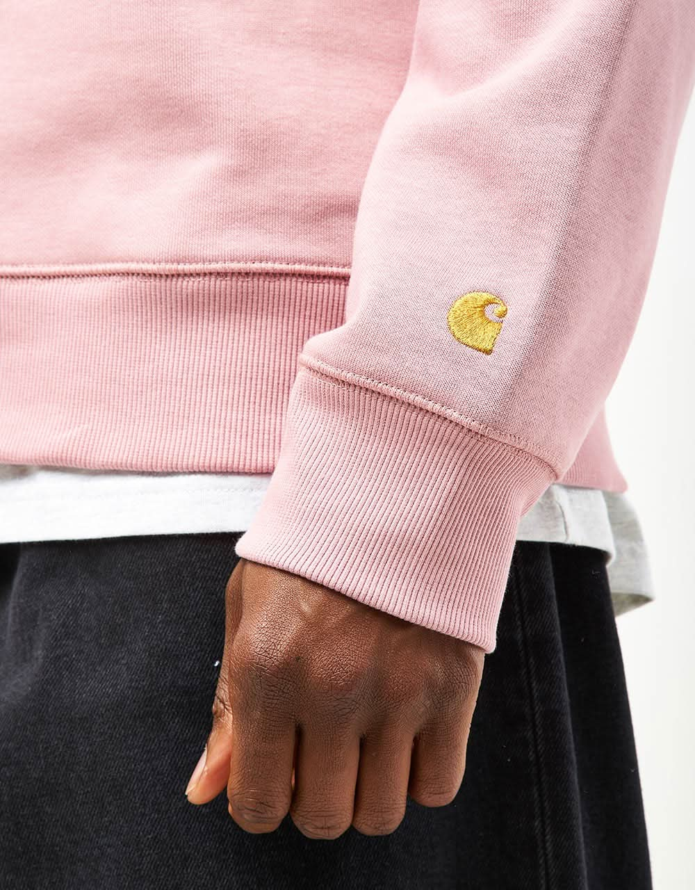 Carhartt WIP Chase Sweatshirt - Glassy Pink/Gold