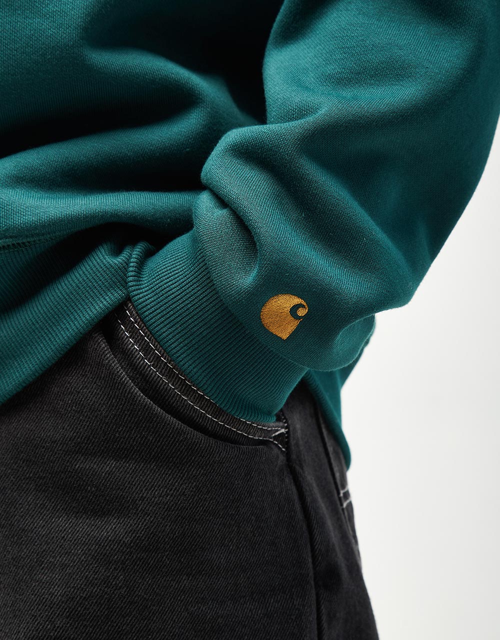 Carhartt WIP Chase Sweatshirt - Chervil/Gold