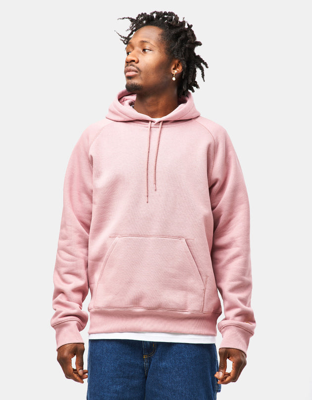 Sweat à capuche Carhartt WIP Chase - Rose vitreux/Or