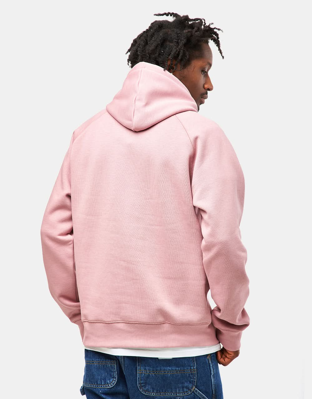 Carhartt WIP Hooded Chase Sweatshirt - Glassy Pink/Gold