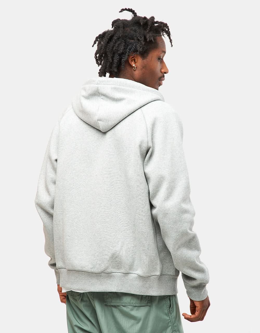 Carhartt WIP Hooded Chase Jacket - Grey Heather/Gold