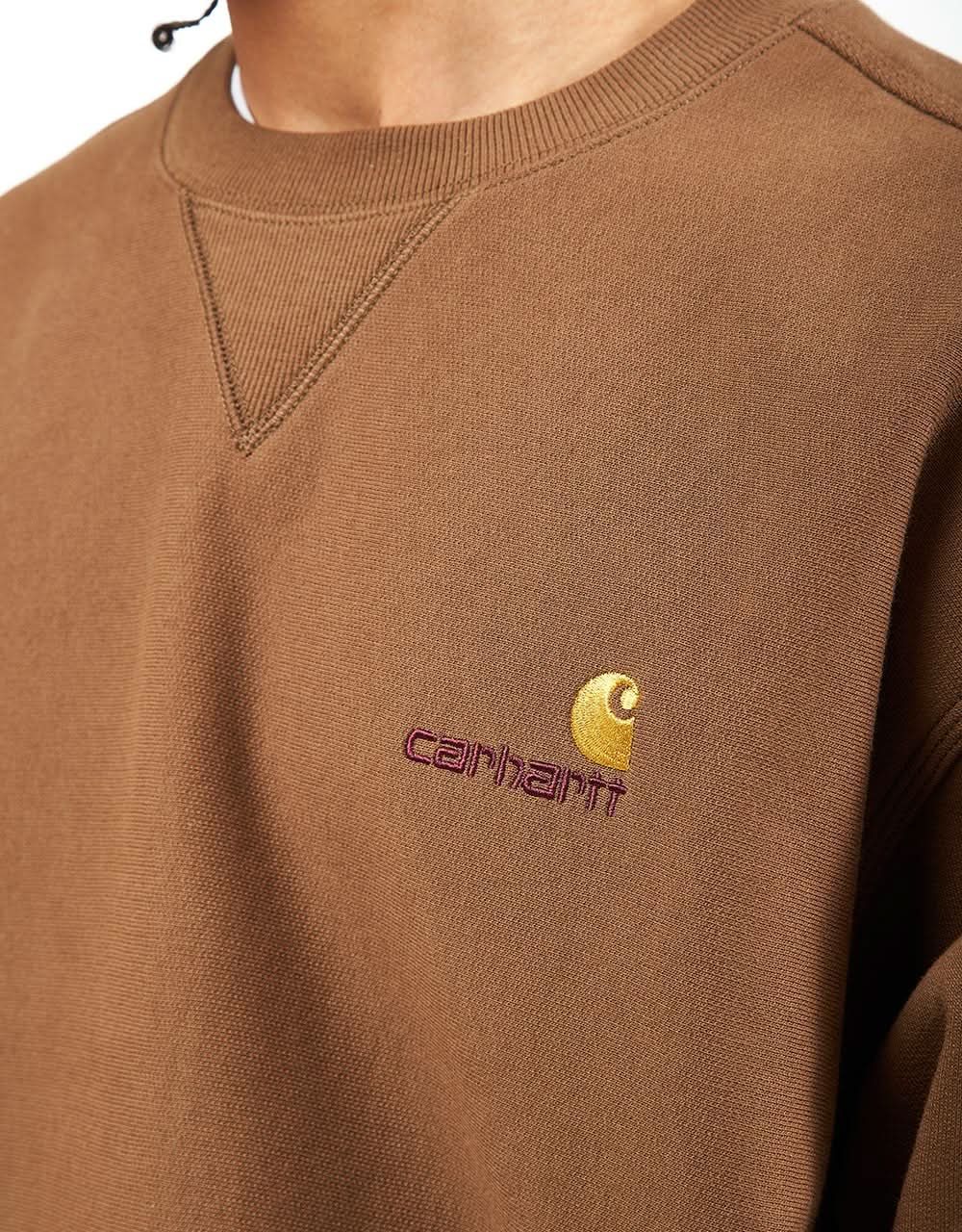 Carhartt WIP American Script Sweatshirt - Lumber