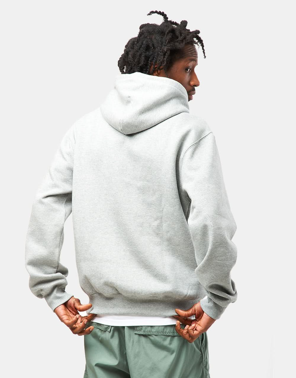 Carhartt WIP Hooded Carhartt Sweatshirt - Grey Heather/Chervil