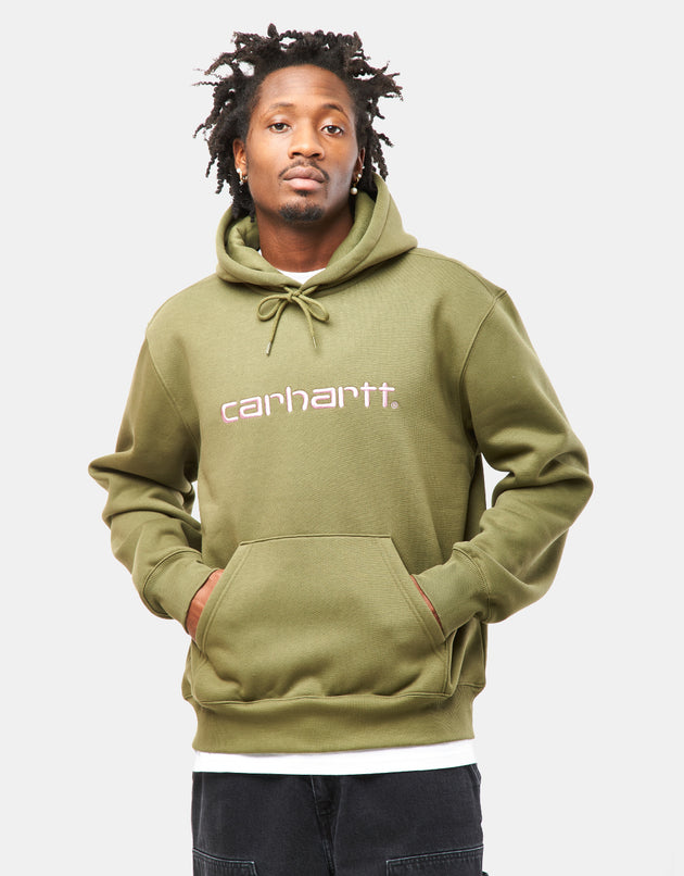 Carhartt WIP Hooded Carhartt Sweatshirt - Dundee/Glassy Pink