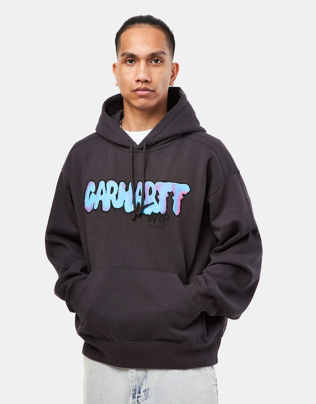 Carhartt WIP Drip Sweatshirt mit Kapuze – Anthrazit