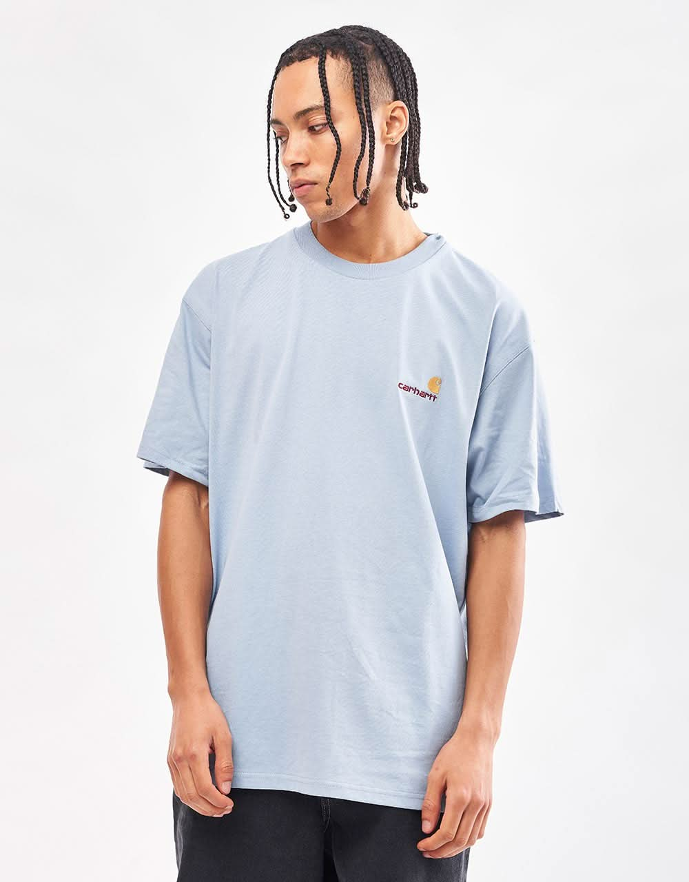 Carhartt WIP American Script T-Shirt - Frosted Blue