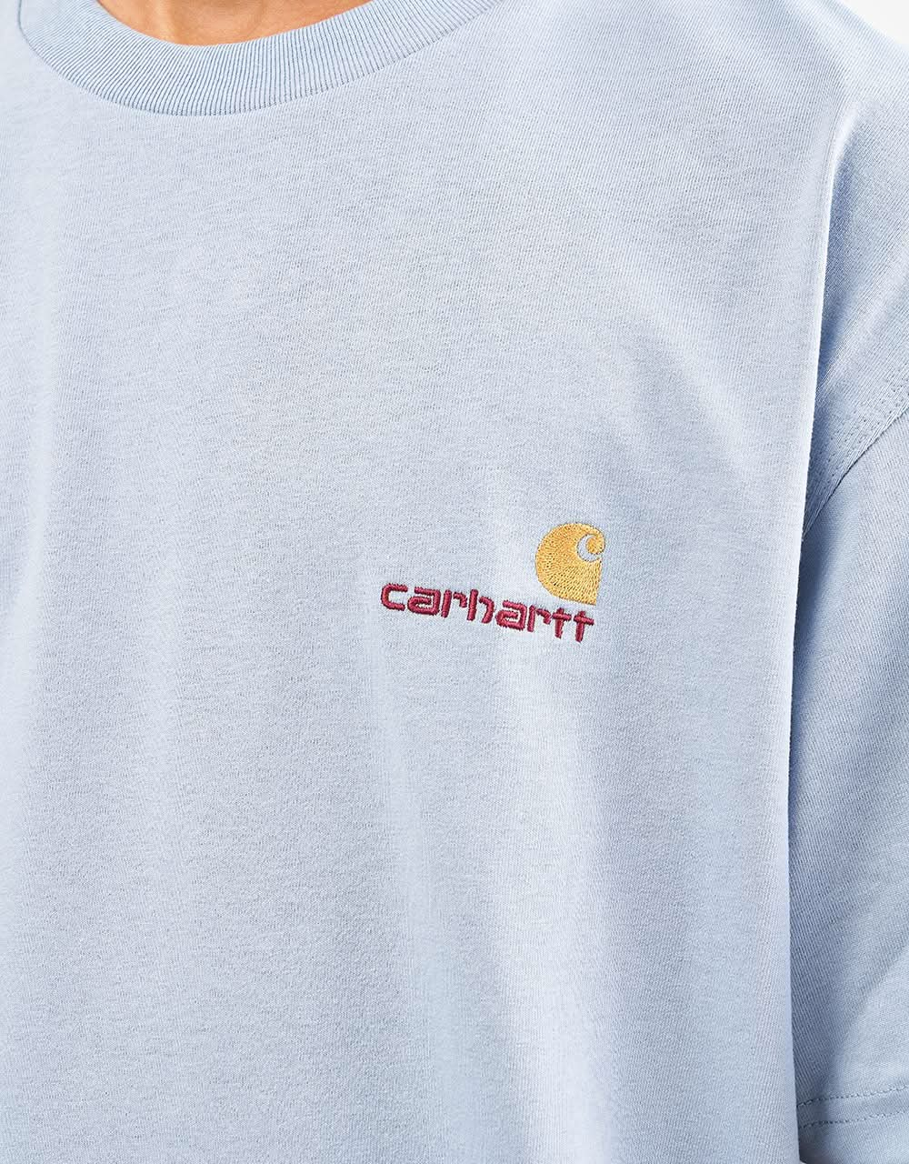 Carhartt WIP American Script T-Shirt - Frosted Blue