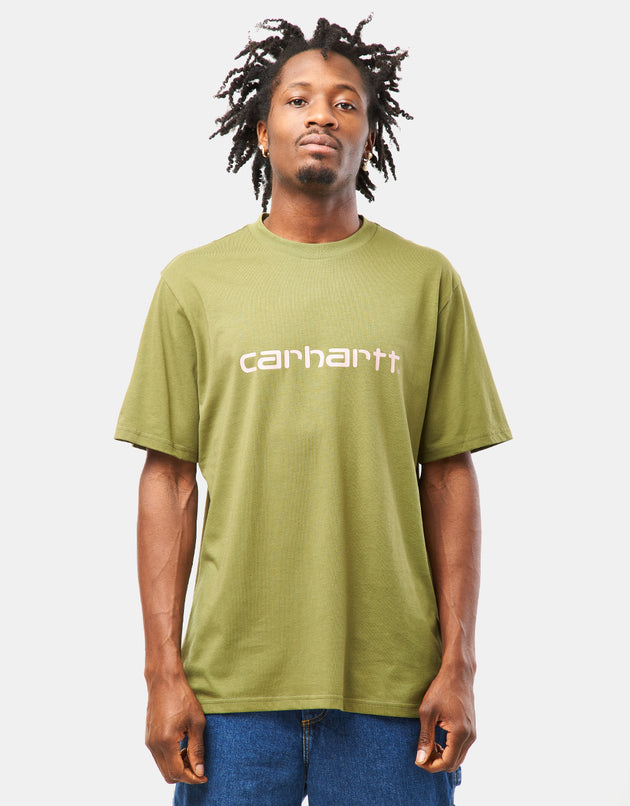 Carhartt WIP Script T-Shirt – Dundee/Glassy Pink