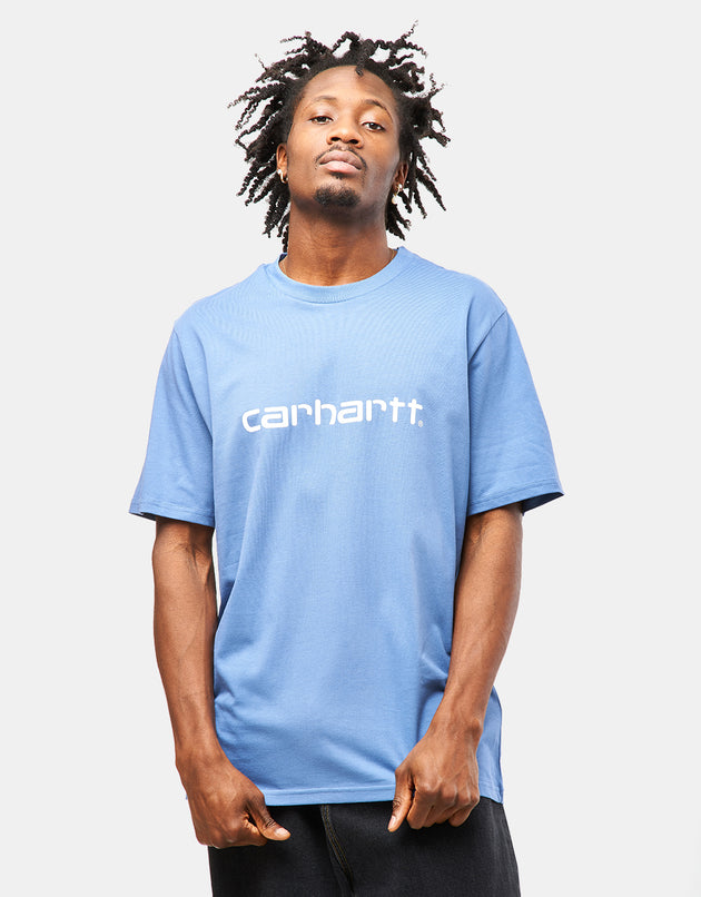 T-shirt Carhartt WIP Script - Sorrento/Bianco 