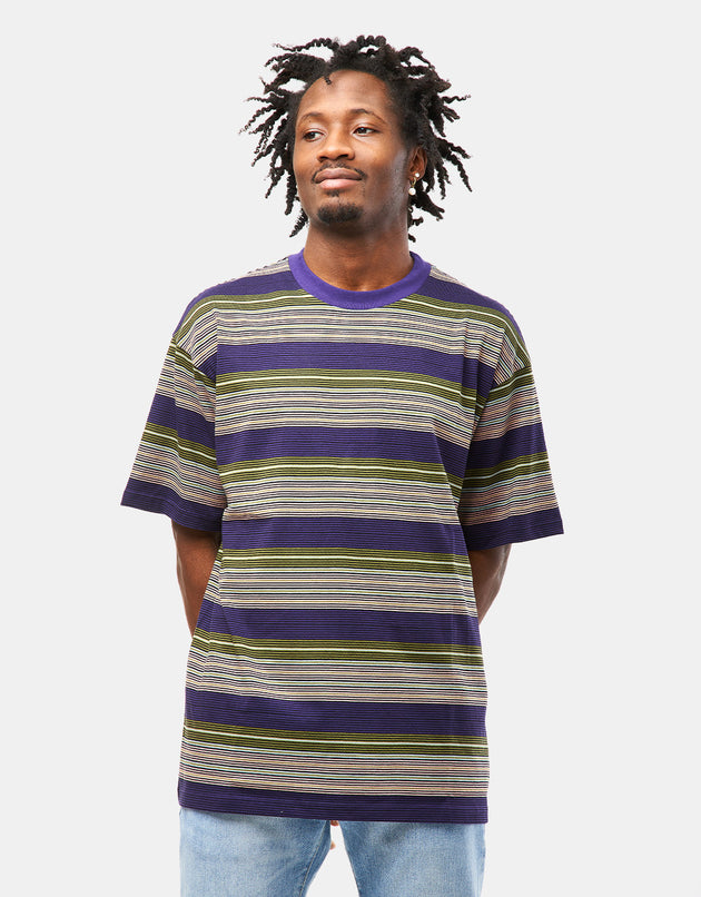 Carhartt WIP Coby T-Shirt - Colby Stripe/Tyrian