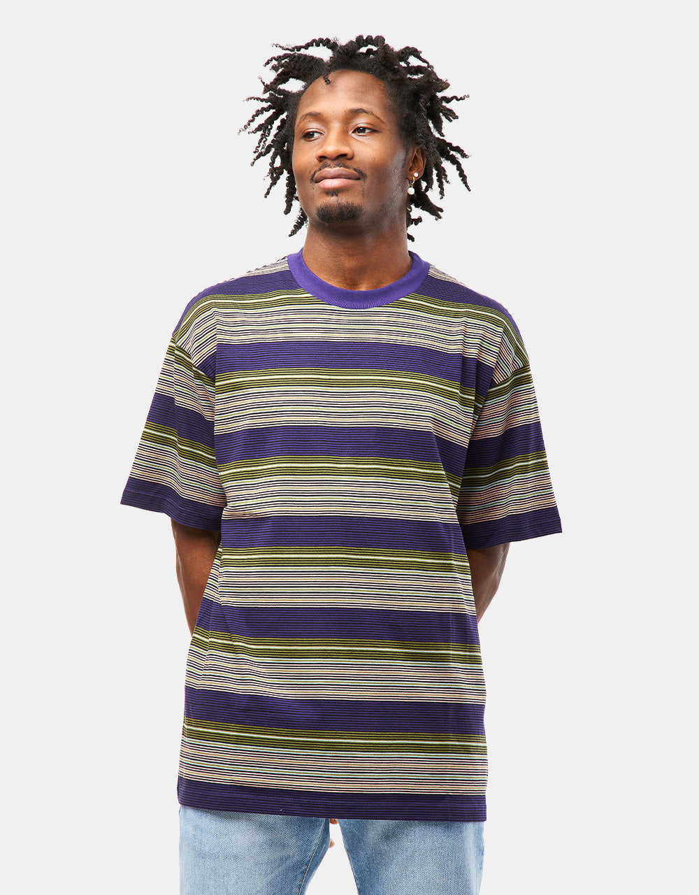 T-shirt Carhartt WIP Coby - Colby Stripe/Tyrian 