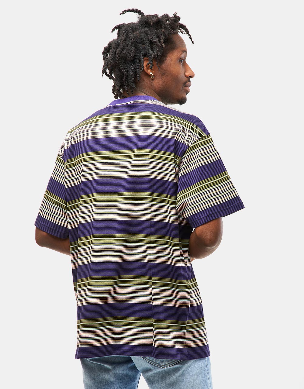 Camiseta Carhartt WIP Coby - Colby Stripe/Tyrian 