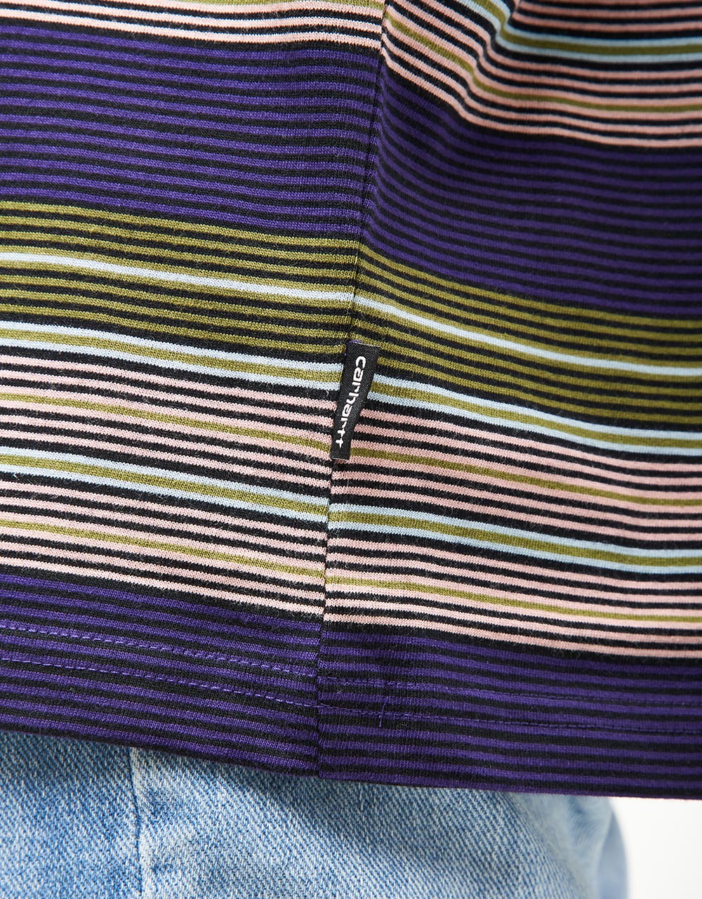 Tričko Carhartt WIP Coby - Colby Stripe/Tyrian 