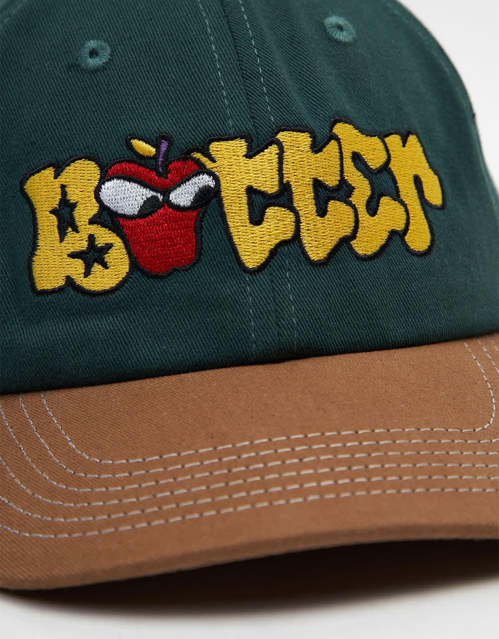 Butter Goods Big Apple 6 Panel Cap - Forest/Brown