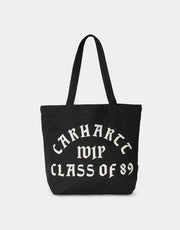 Borsa tote grafica in tela Carhartt WIP - Stampa Classe 89/Nero/Tonic