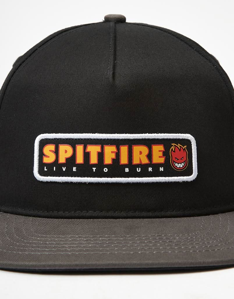 Spitfire Ltb Patch Snapback Cap - Black/Charcoal