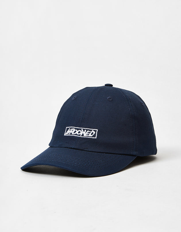 Krooked Moonsmile Script Strapback Cap - Navy/White