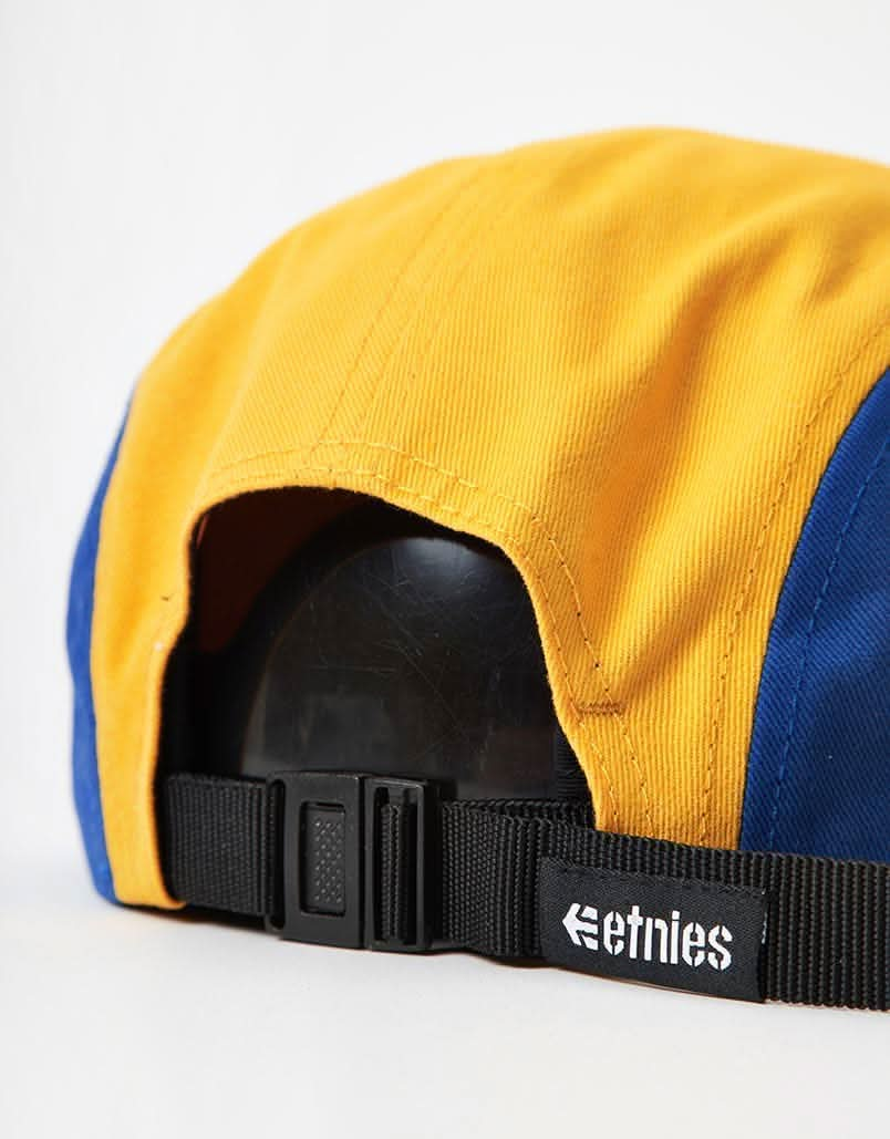 Etnies Camp 5 Panel Cap - Black/Royal/Gold