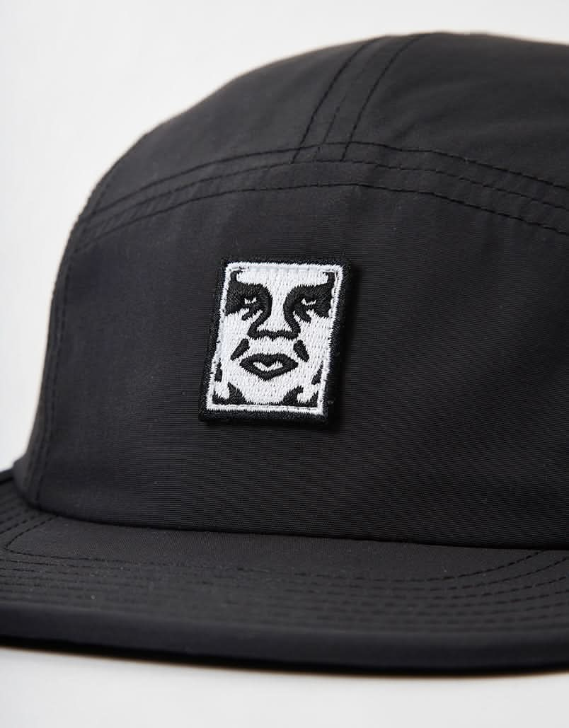 Obey Icon Patch 5 Panel Camp Cap - Black