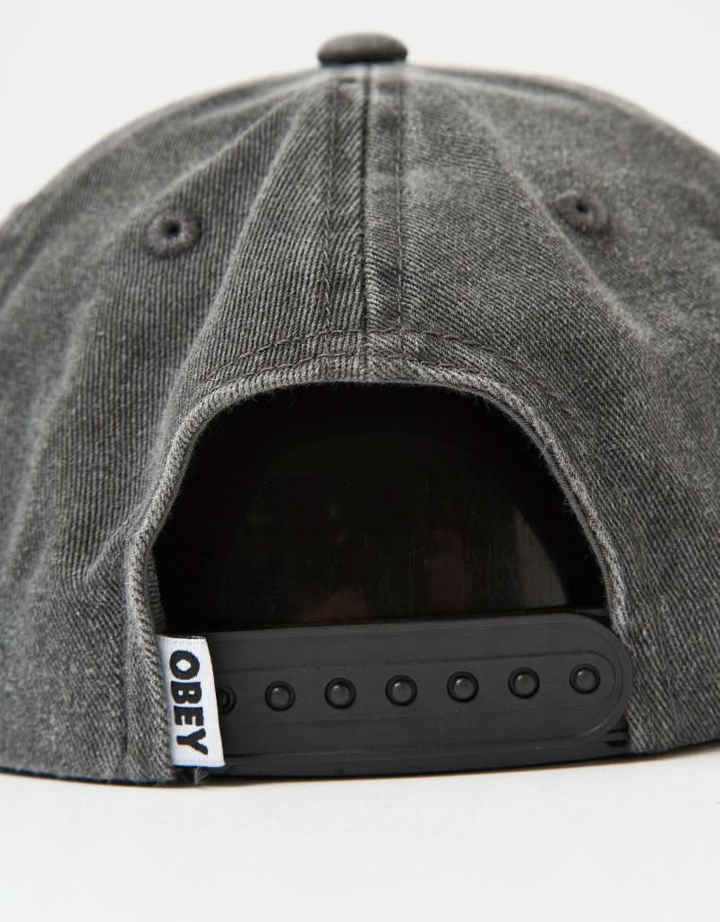 Obey Pigment Studio 6 Panel Snapback Cap - Black Multi