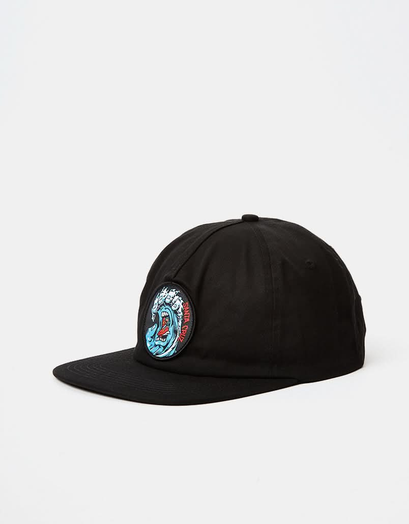 Santa Cruz Screaming Wave Snapback Cap - Black