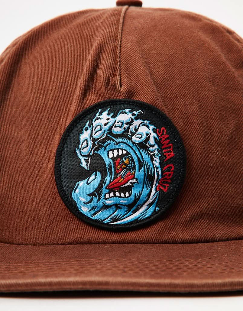 Gorra Snapback Santa Cruz Screaming Wave - Marrón Overdye