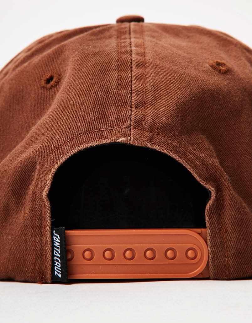 Santa Cruz Screaming Wave Snapback Cap - Brown Overdye