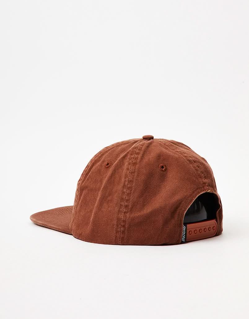 Santa Cruz Screaming Wave Snapback Cap – Braun überfärbt