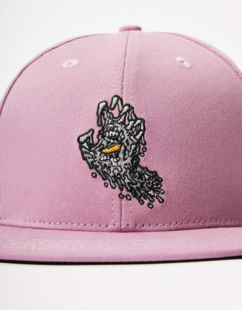 Cappellino snapback Melting Hand di Santa Cruz - Rosa antico