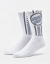 Santa Cruz Breaker Opus Dot Sock - White