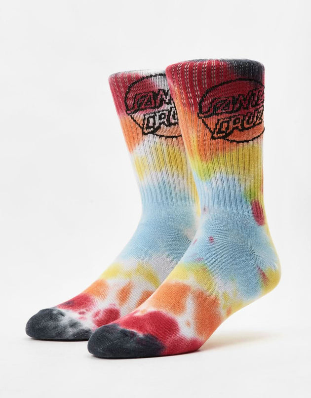 Santa Cruz Opus Dot Socks - Black Rainbow