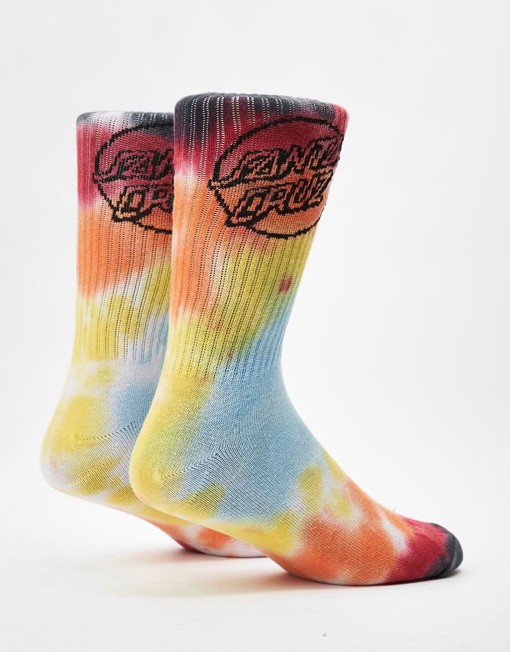 Santa Cruz Opus Dot Socks - Black Rainbow