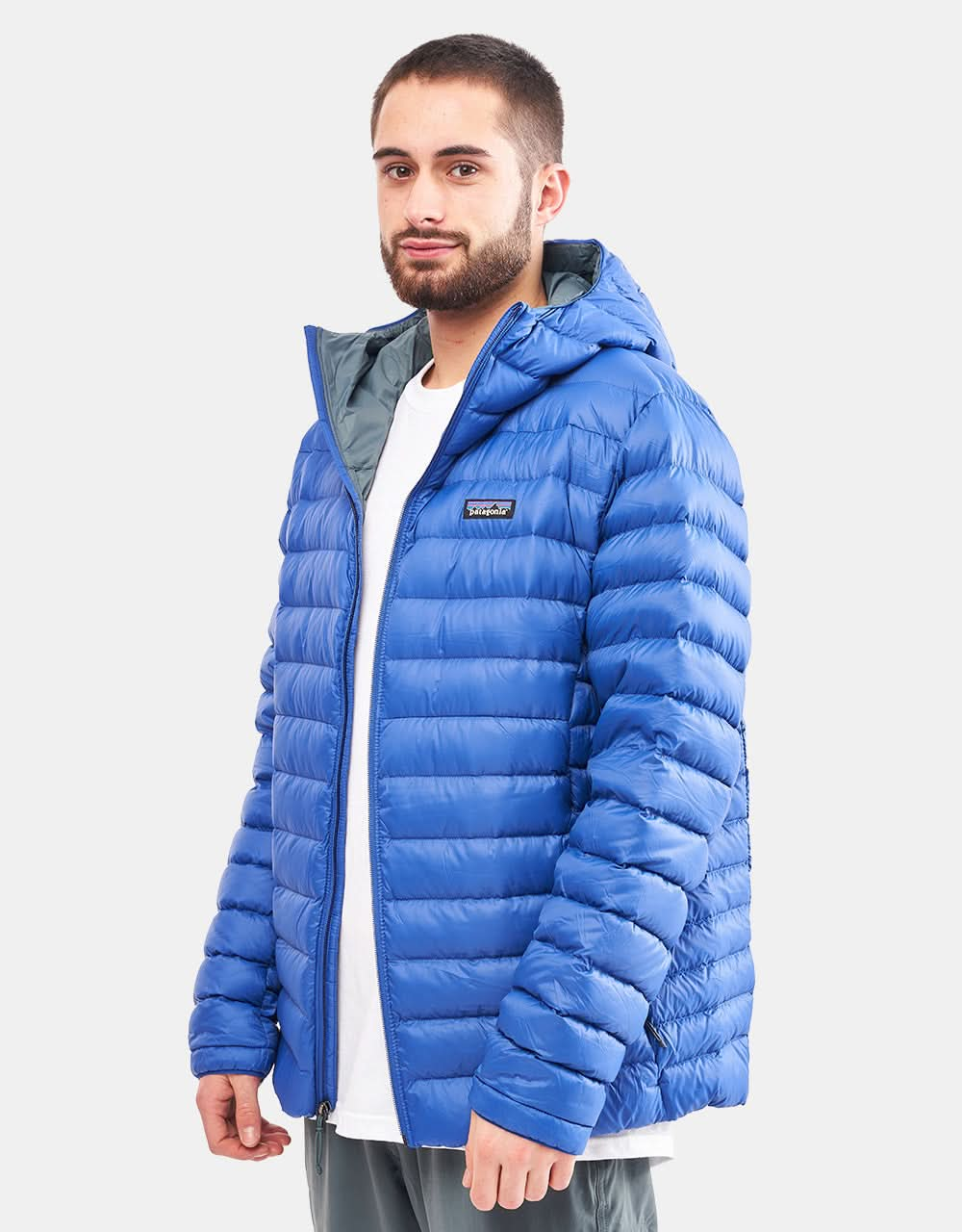 Patagonia Down Sweater Hooded Jacket - Passage Blue