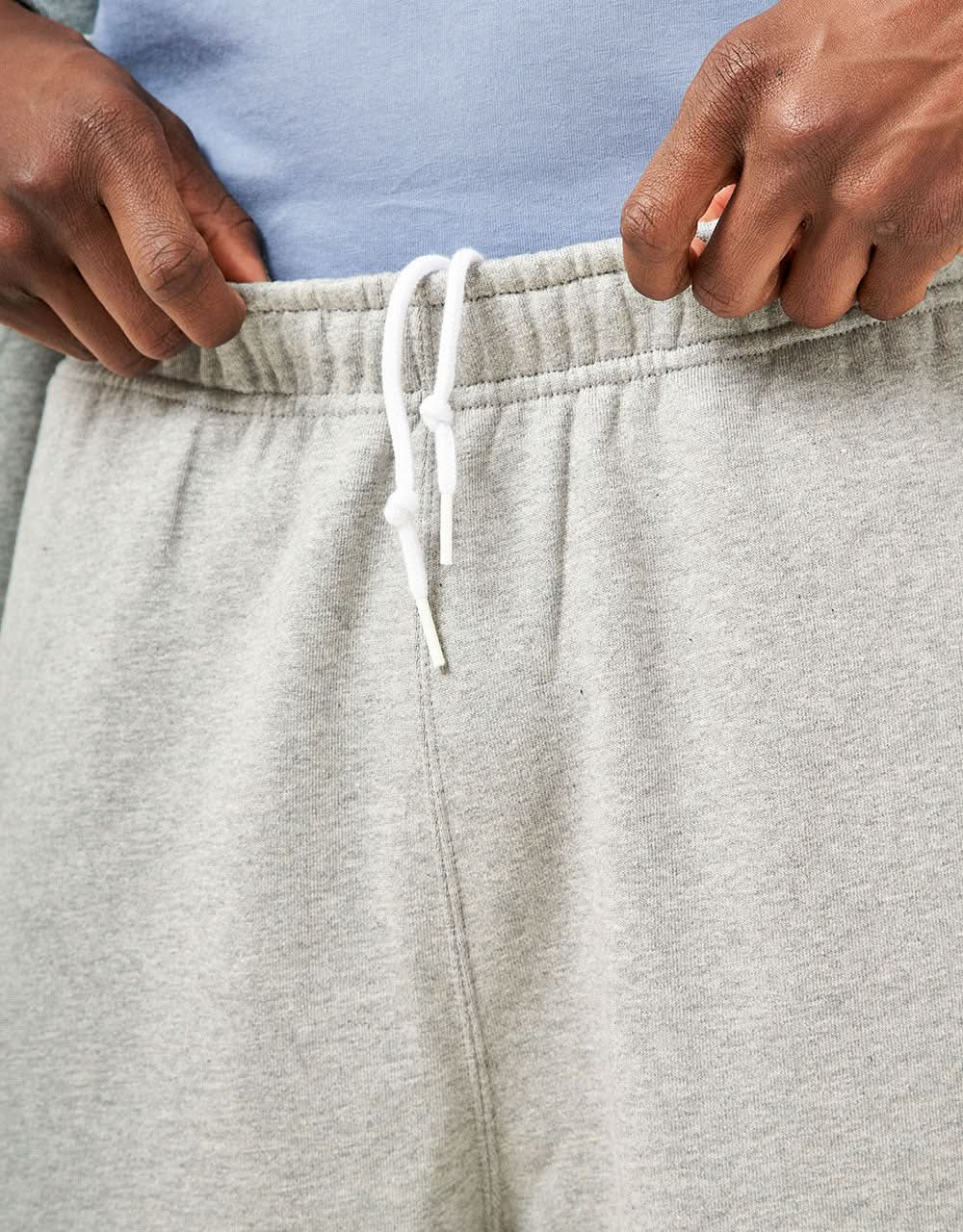 Nike Solo Swoosh Sweatpants (Straight) - Dark Heather Grey Heather/White