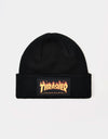 Thrasher Flame Patch Beanie - Black