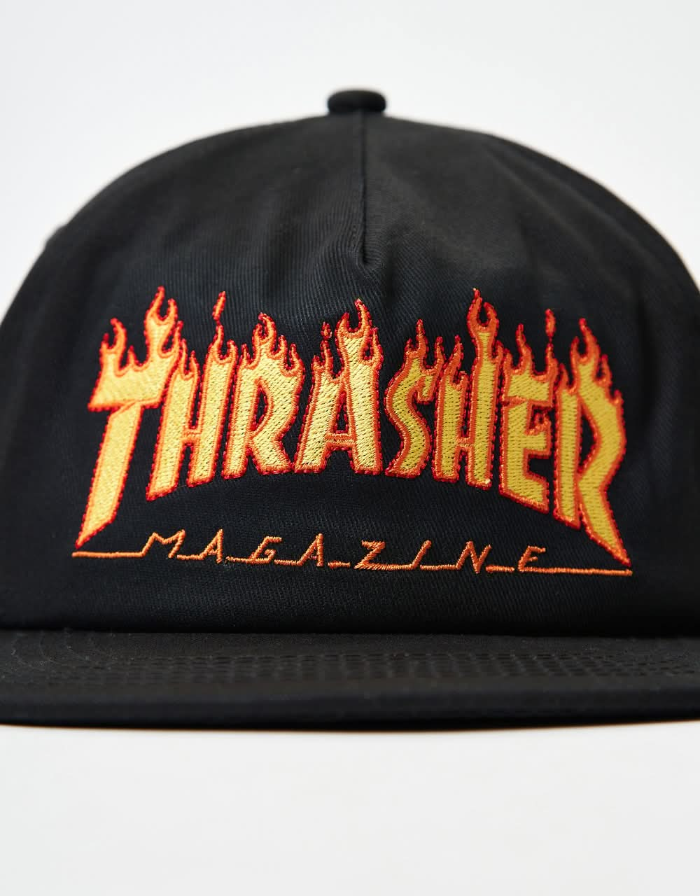 Cappellino snapback ricamato con fiamma Thrasher - Nero