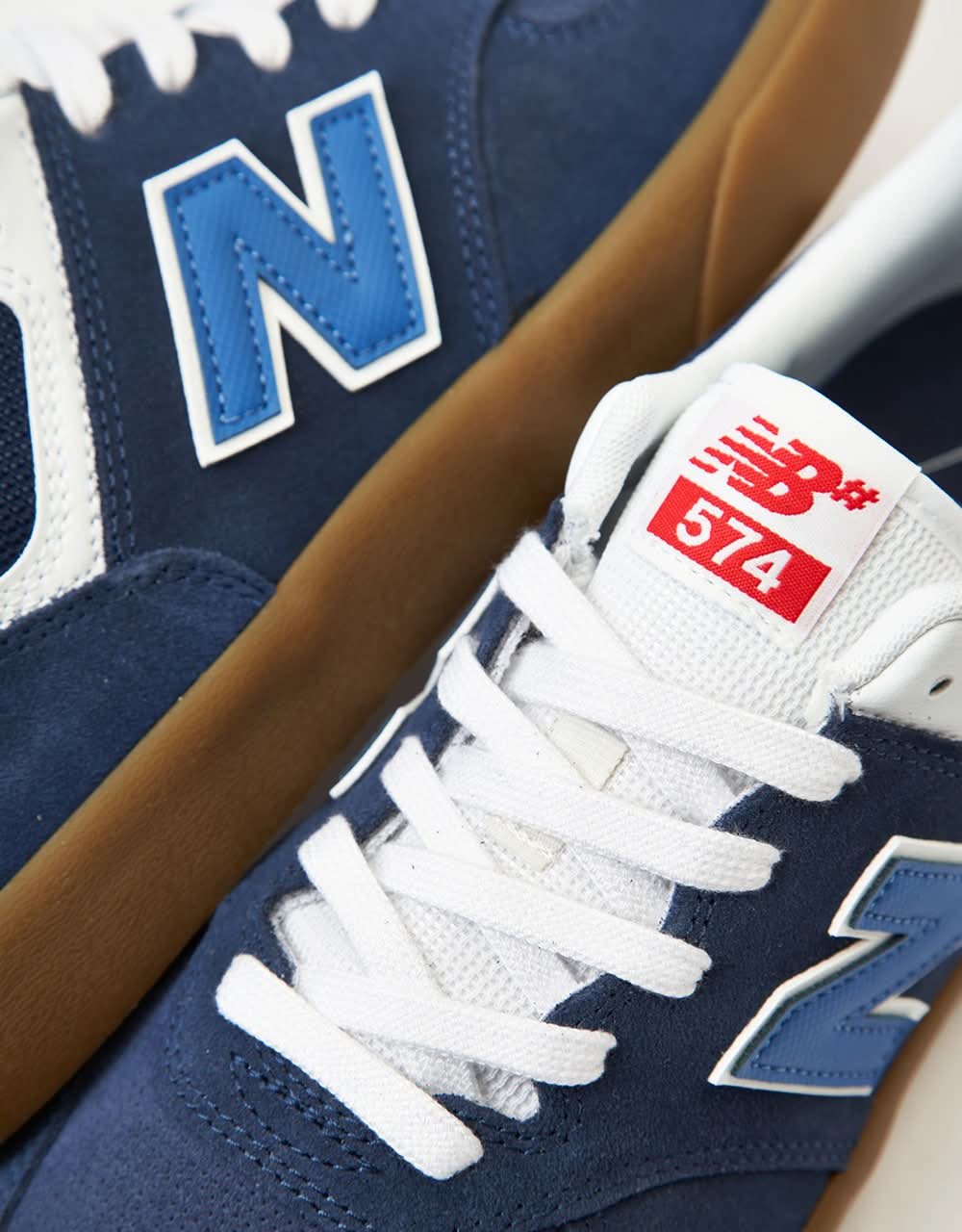 New Balance Numeric 574 Vulc Skate Shoes - Navy/Gum